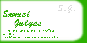 samuel gulyas business card